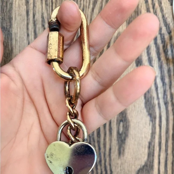 💛Free People💛 Antique Gold-Tone Purse Charm Chain - Picture 4 of 5